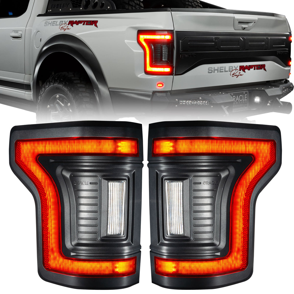 Black Series Flush Style LED Tail Lights for 2015-2020 Ford F-150 by Oracle Lighting