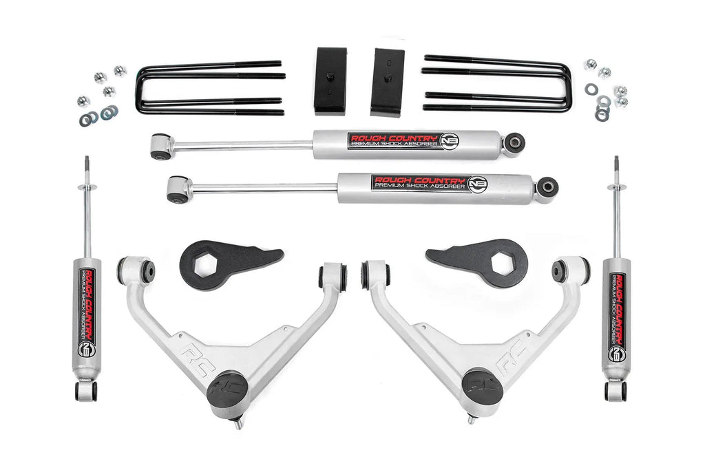 3 Inch Lift Kit | FK/FF Code | Chevy/GMC Sierra/Silverado 2500 HD Suburban/Yukon XL 2500 (01-10) by Rough Country