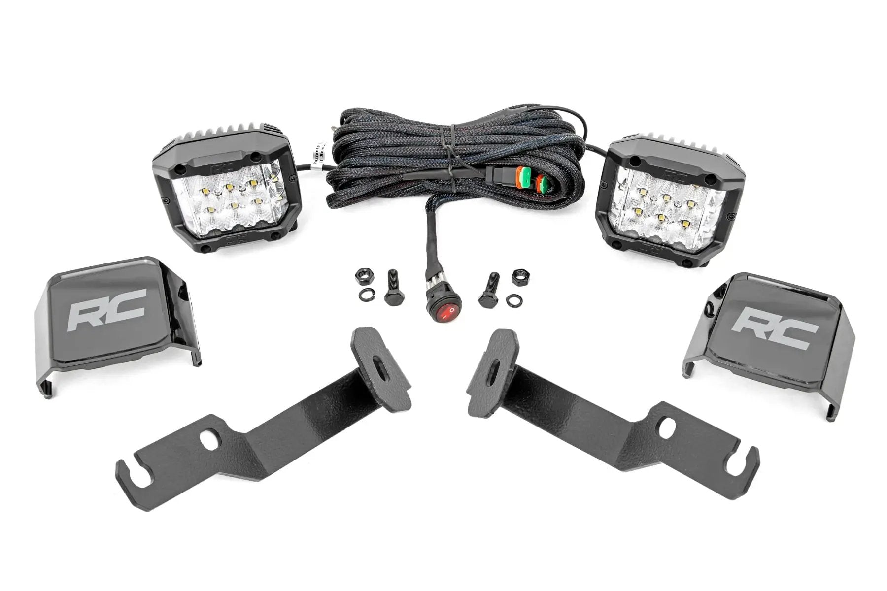 LED Light Kit | Ditch Mount | 3" OSRAM | Wide | Toyota Tacoma 2WD/4WD (05-15) by Rough Country