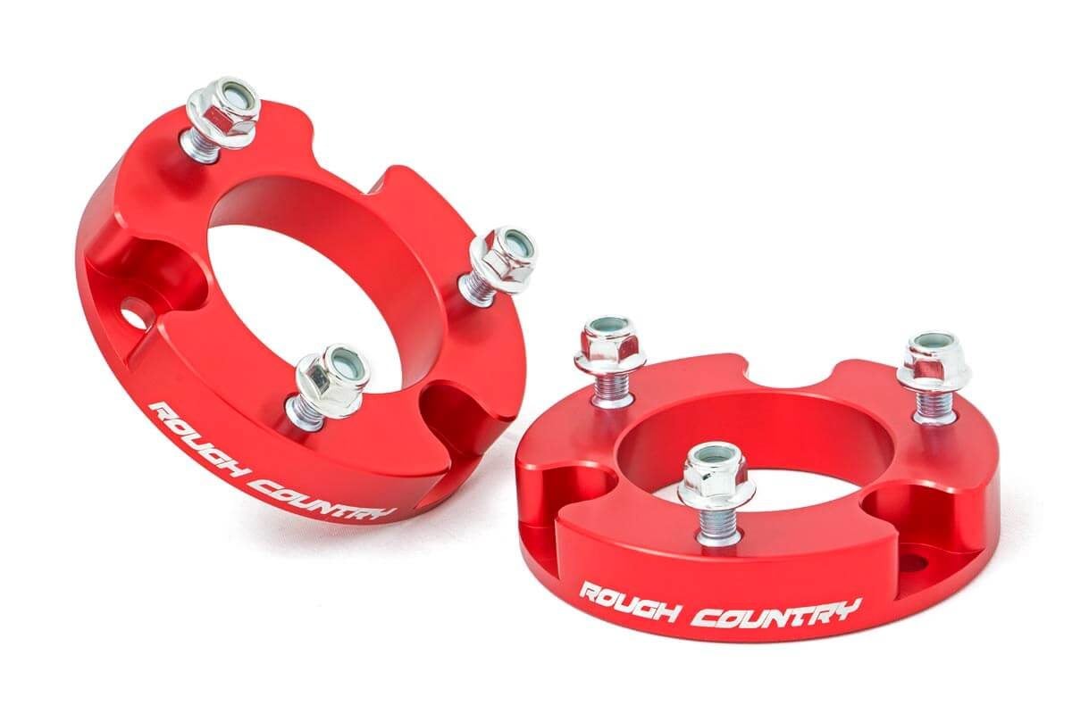 2 Inch Leveling Kit | Aluminum | Red | Toyota Tacoma 2WD/4WD (2005-2023) by Rough Country