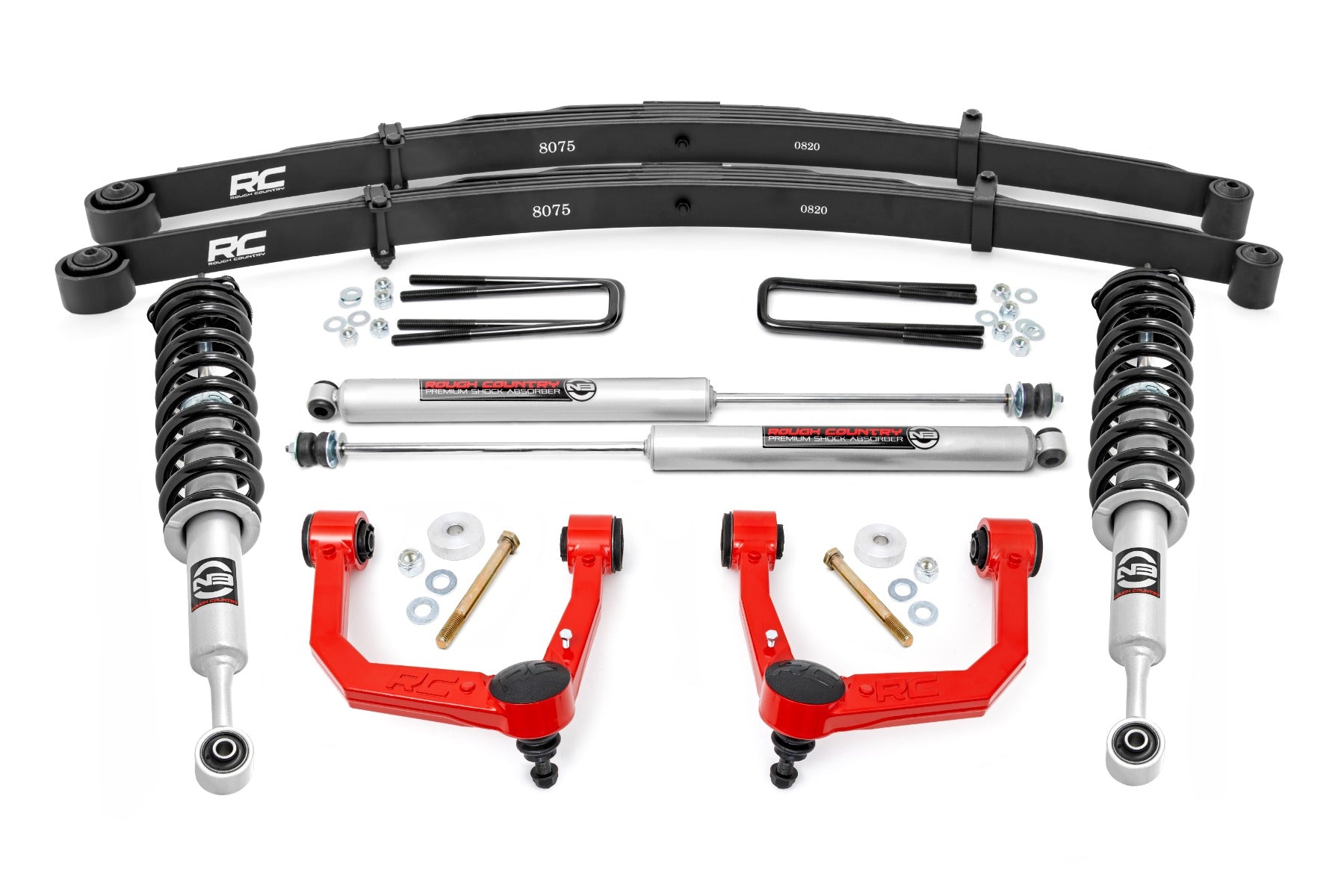 3.5 Inch Lift Kit | Red UCA | N3 Struts | Toyota Tacoma 2WD/4WD (2005-2023) by Rough Country
