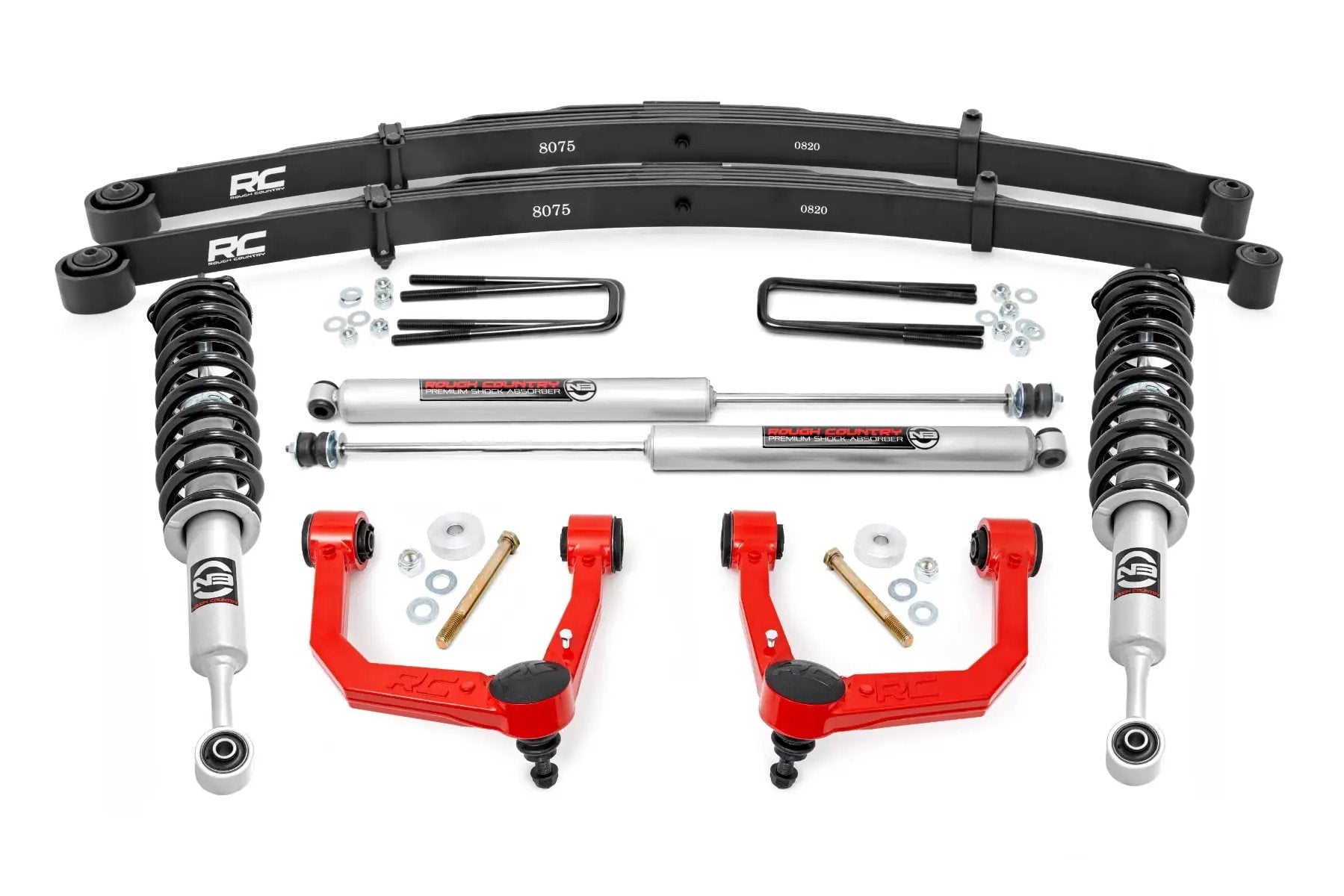 3.5 Inch Lift Kit | Red UCA | N3 Struts | Toyota Tacoma 2WD/4WD (2005-2023) by Rough Country
