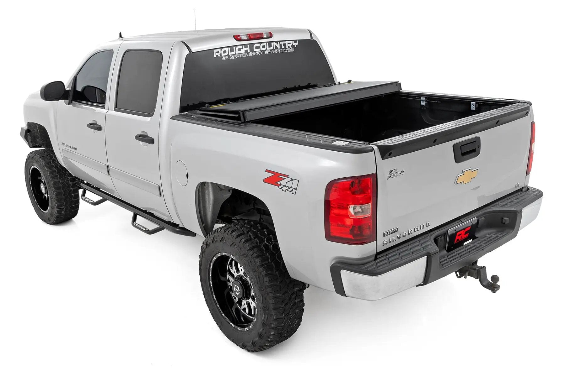 Hard Tri-Fold Flip Up Bed Cover | 5'9" Bed | Chevy/GMC 1500 (07-13) by Rough Country