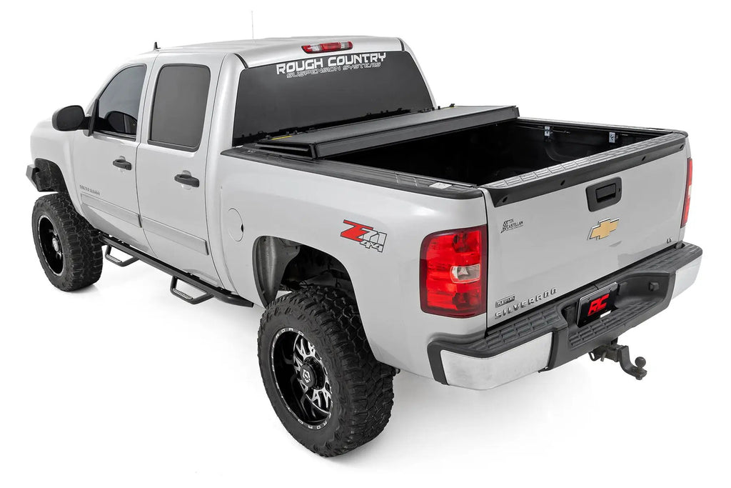 Hard Tri-Fold Flip Up Bed Cover | 5'9" Bed | Chevy/GMC 1500 (07-13) by Rough Country