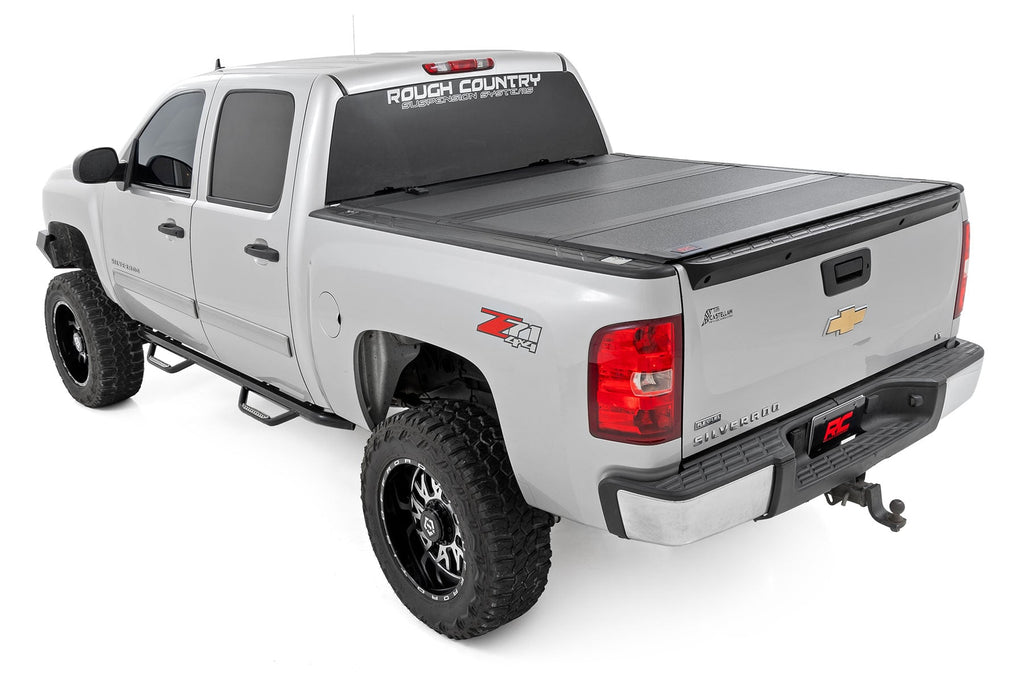 Hard Tri-Fold Flip Up Bed Cover | 5'9" Bed | Chevy/GMC 1500 (07-13) by Rough Country