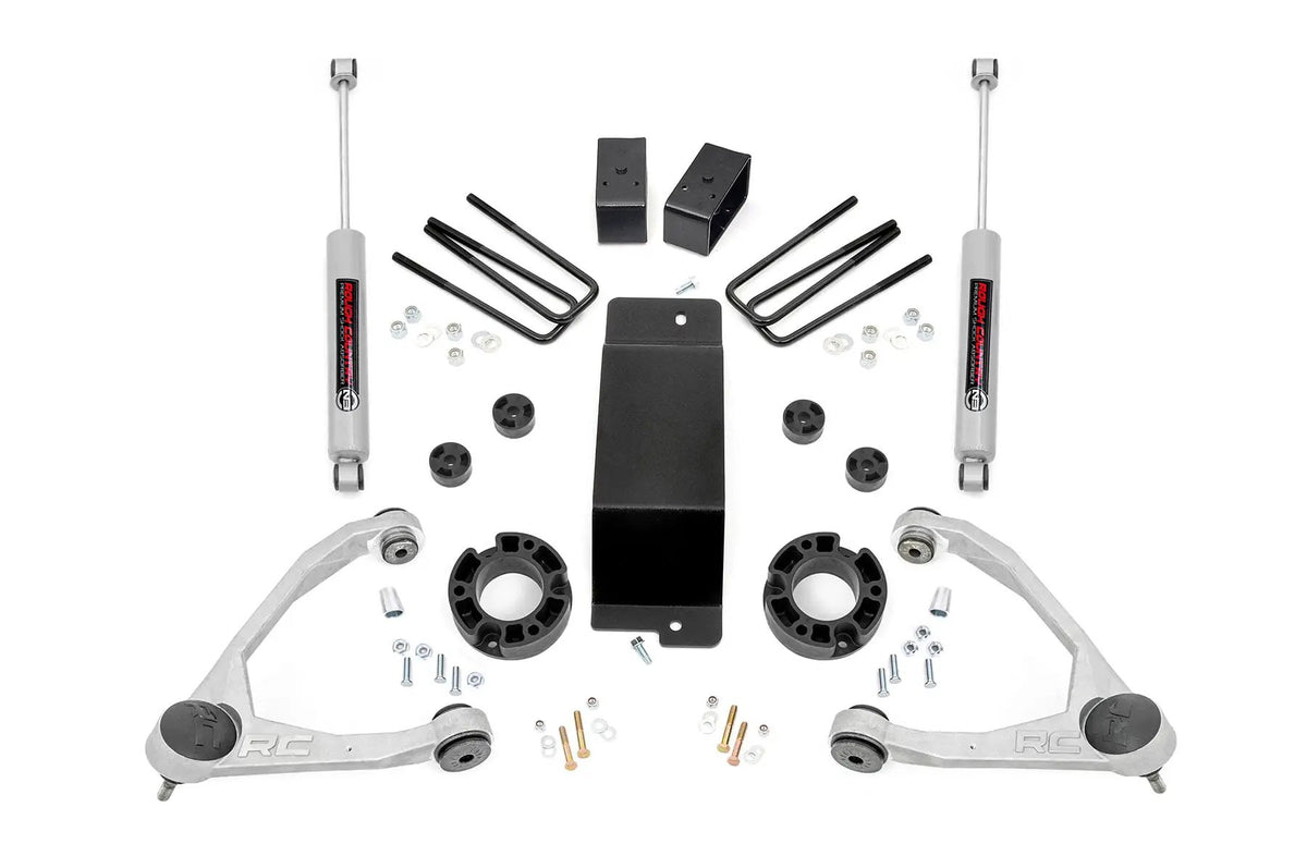 3.5 Inch Lift Kit | Alum/Cast Steel | Chevy/GMC 1500 (07-16) by Rough Country