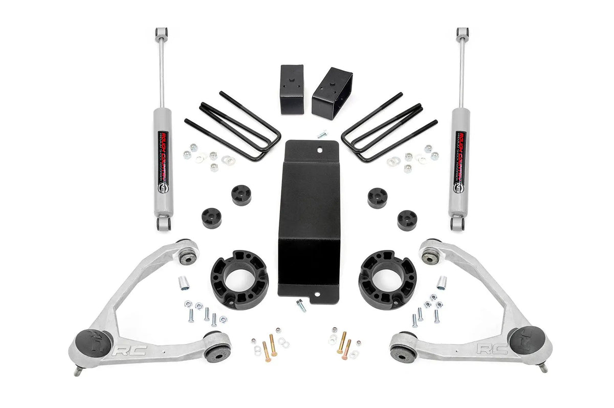 3.5 Inch Lift Kit | Alum/Cast Steel | Chevy/GMC 1500 (07-16) by Rough Country
