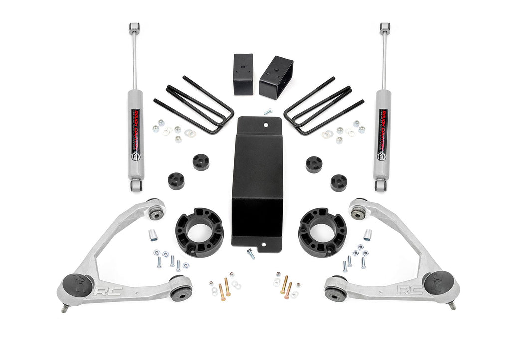 3.5 Inch Lift Kit | Alum/Cast Steel | Chevy/GMC 1500 (07-16) by Rough Country