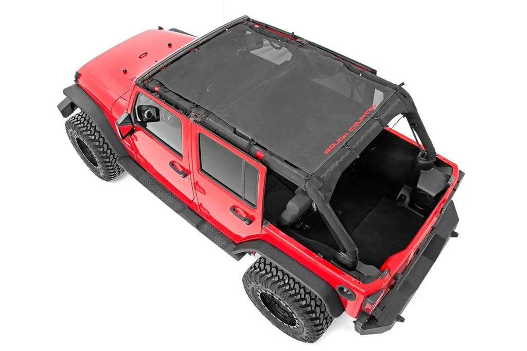 Mesh Bikini Top Plus | Black | Jeep Wrangler Unlimited 2WD/4WD (2007-2018) by Rough Country