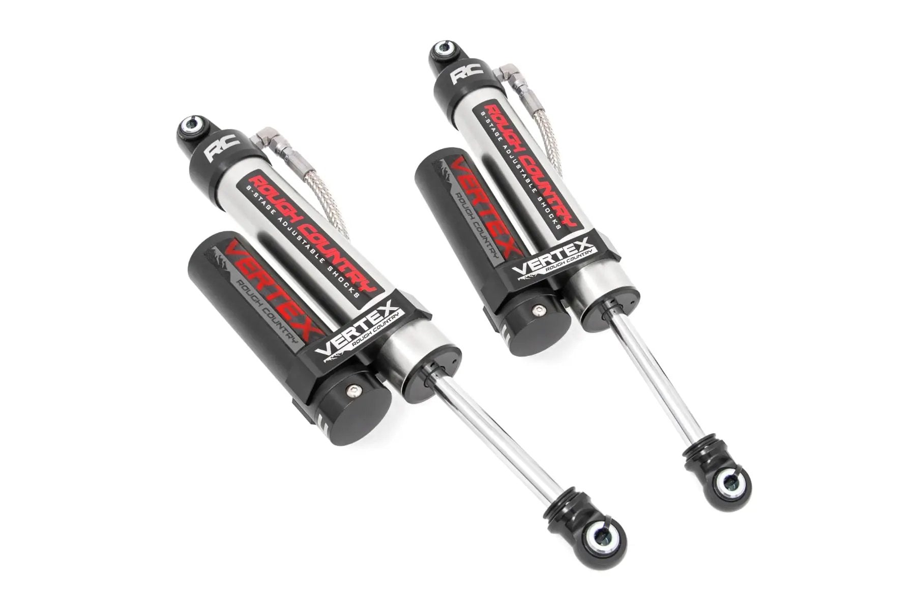 Vertex 2.5 Reservoir Rear Shocks | 5-7.5" | Chevy/GMC 1500 (07-26) by Rough Country