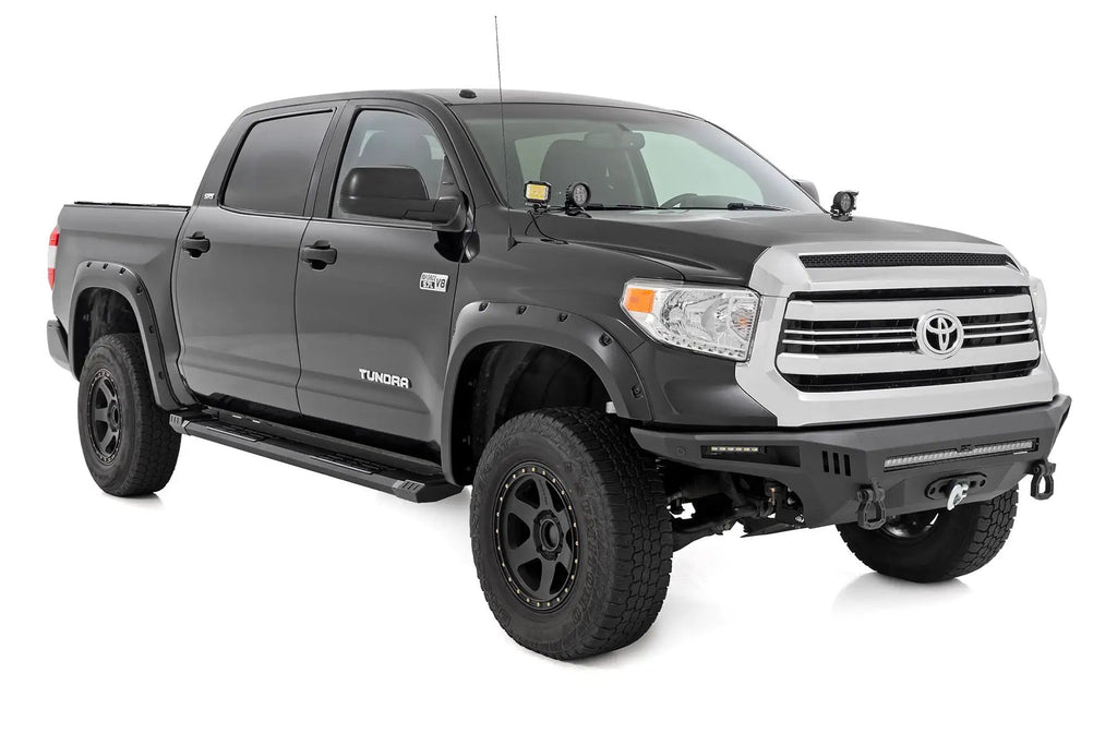 HD2 Aluminum Running Boards | Crewmax Cab | Toyota Tundra 2WD/4WD (2007-2021) by Rough Country