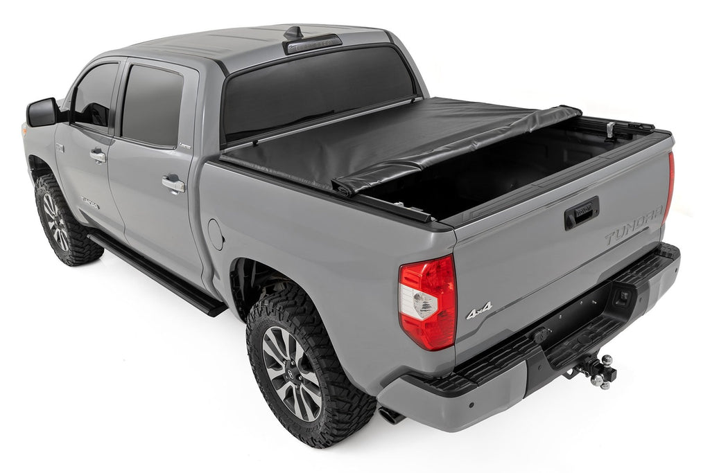 Soft Roll Up Bed Cover | 5'7" Bed | Toyota Tundra 2WD/4WD (2007-2021) by Rough Country