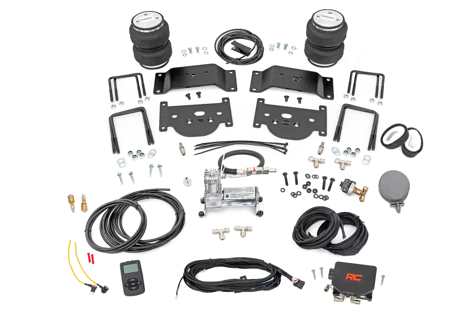 Air Spring Kit w/compressor | Wireless Controller | 0-6" Lifts | Toyota Tundra (07-21) by Rough Country