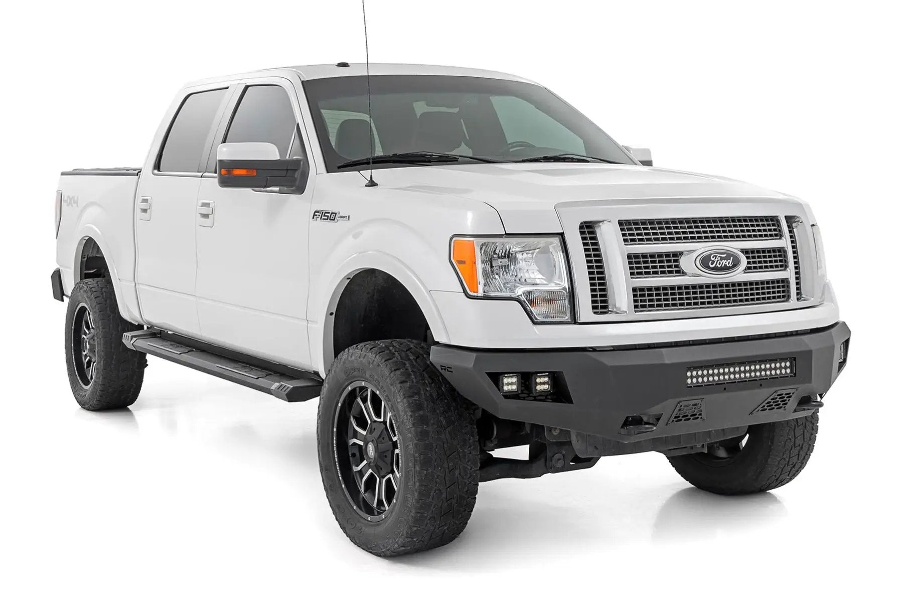 HD2 Aluminum Running Boards | Super Crew Cab | Ford F-150 2WD/4WD (2009-2014) by Rough Country