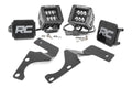 LED Light Kit | Ditch Mount | 2" Black Flood Pair | Toyota 4Runner (10-24) by Rough Country