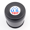 CAP PUSH THRU BLACK 4.25 (HC202BC) by U.S. MAGS WHEELS