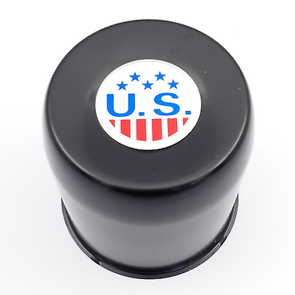 CAP PUSH THRU BLACK 4.25 (HC202BC) by U.S. MAGS WHEELS