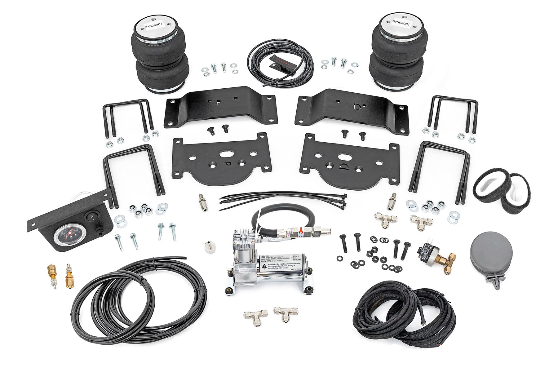 Air Spring Kit w/compressor | 0-6" Lifts | Toyota Tundra 2WD/4WD (2007-2021) by Rough Country