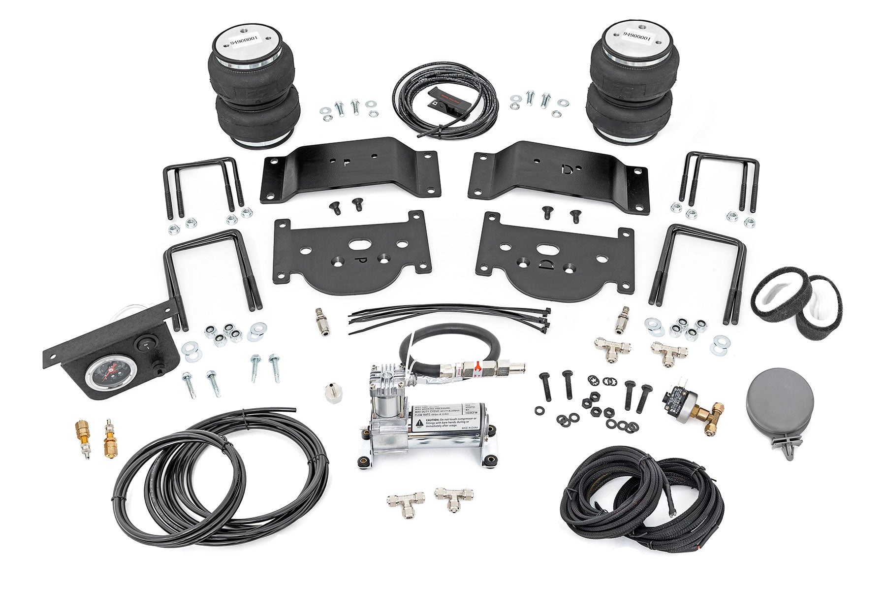 Air Spring Kit w/compressor | 0-6" Lifts | Toyota Tundra 2WD/4WD (2007-2021) by Rough Country