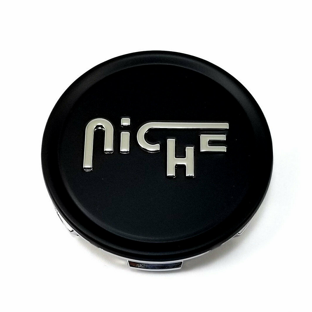 NICHE 2.70" FLAT CAP-MT-BLK SILVER LOGO by NICHE