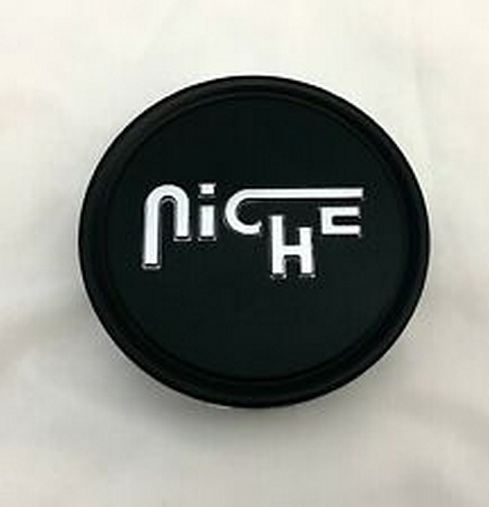 NICHE 2.95" FLAT CAP-FLT-BLK SILVER LOGO by NICHE