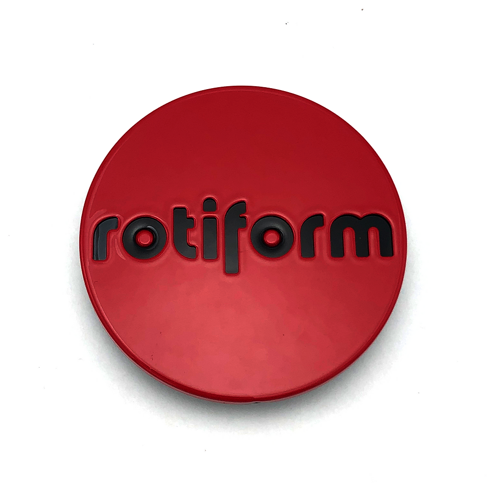 ROTIFORM 2.36"SNAP IN CAP-RED W/BLK LOGO by Rotiform