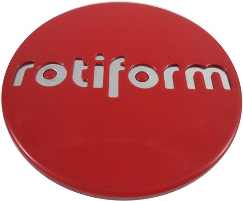 ROTIFORM 2.36"SNAPIN CAP-RED W/CHR LOGO by Rotiform
