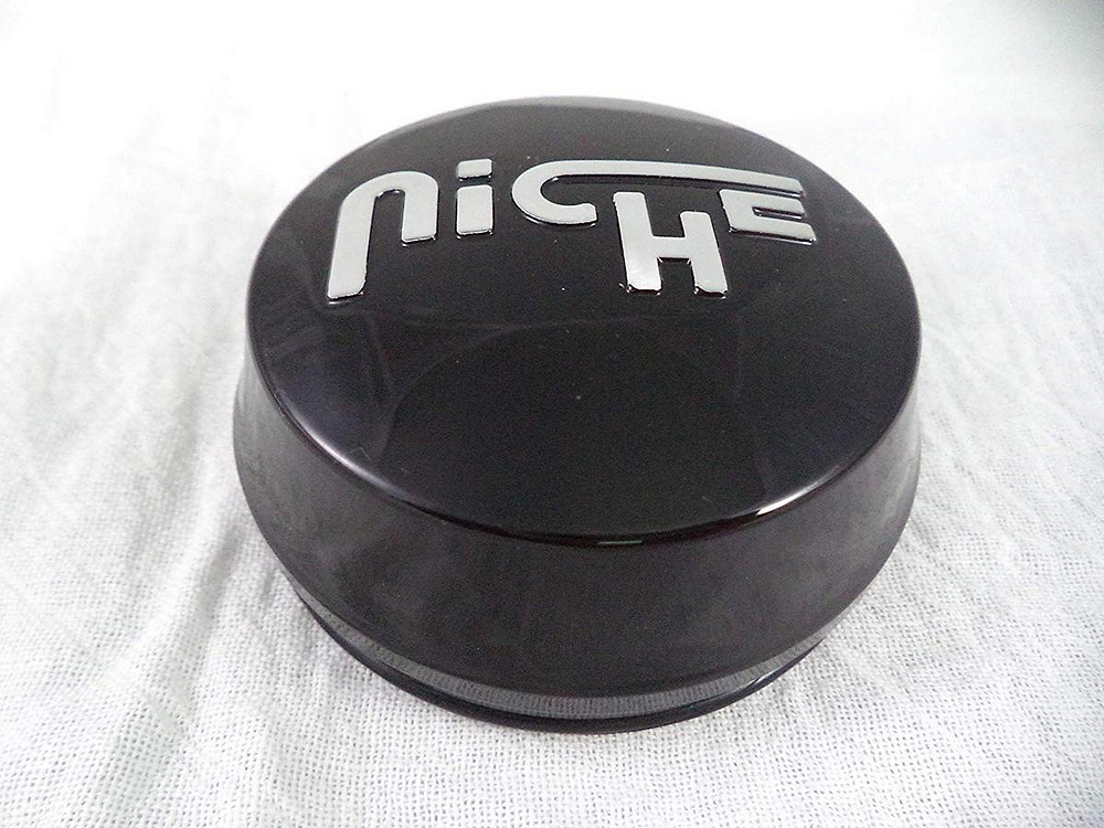 NICHE .9"TALL 3"ORINGCAP GL-BLK/SIL LOGO by NICHE