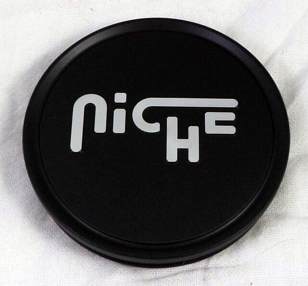 FLAT NICHE 3"O-RING CAP-FLT-BLK/CHR LOGO by NICHE
