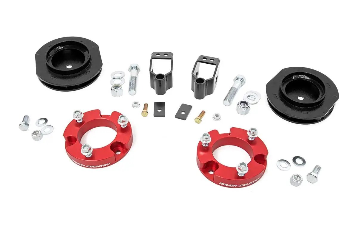 2 Inch Lift Kit | X-REAS | Red Spacers | Toyota 4Runner 2WD/4WD (2010-2024) by Rough Country
