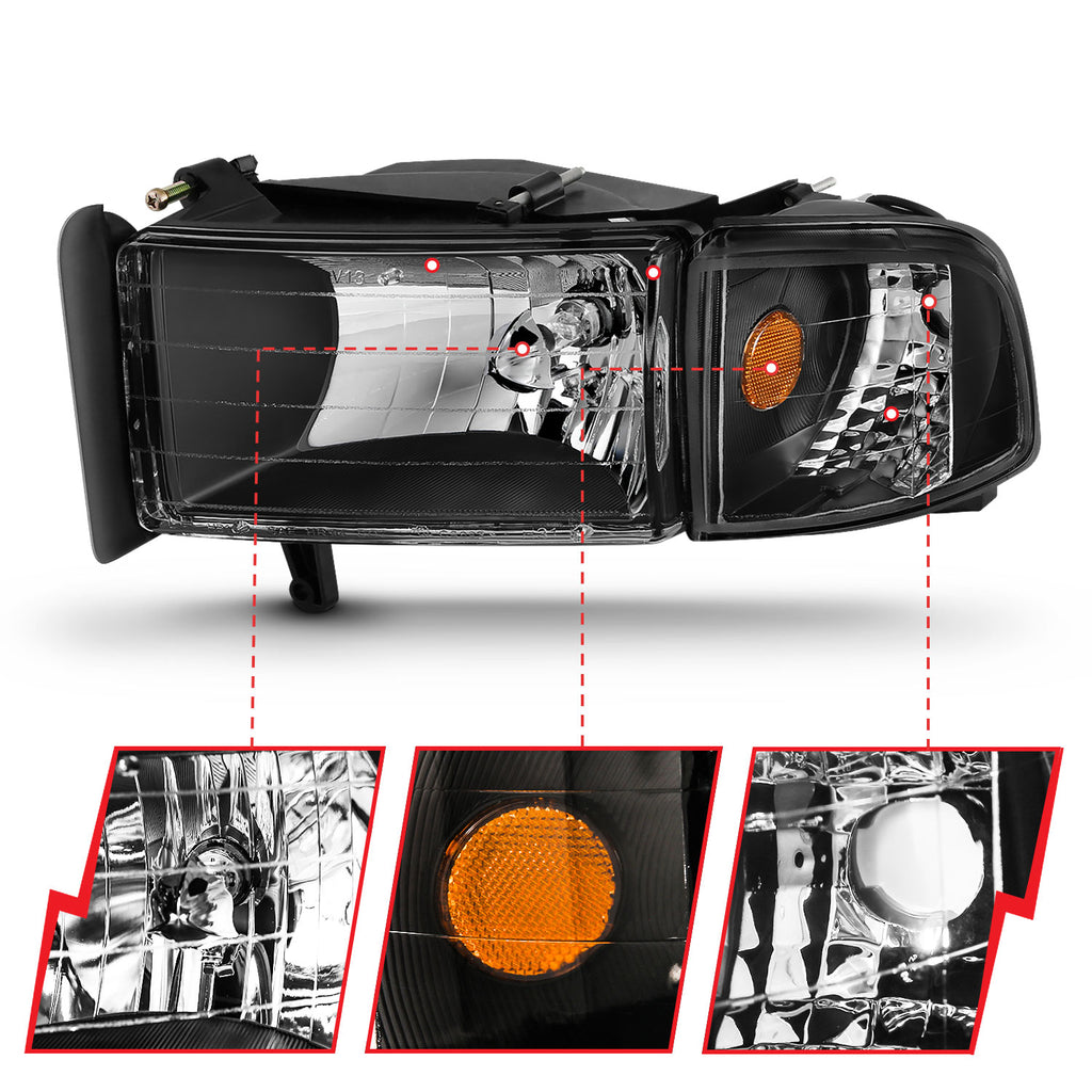 Crystal Headlight Set by ANZO USA
