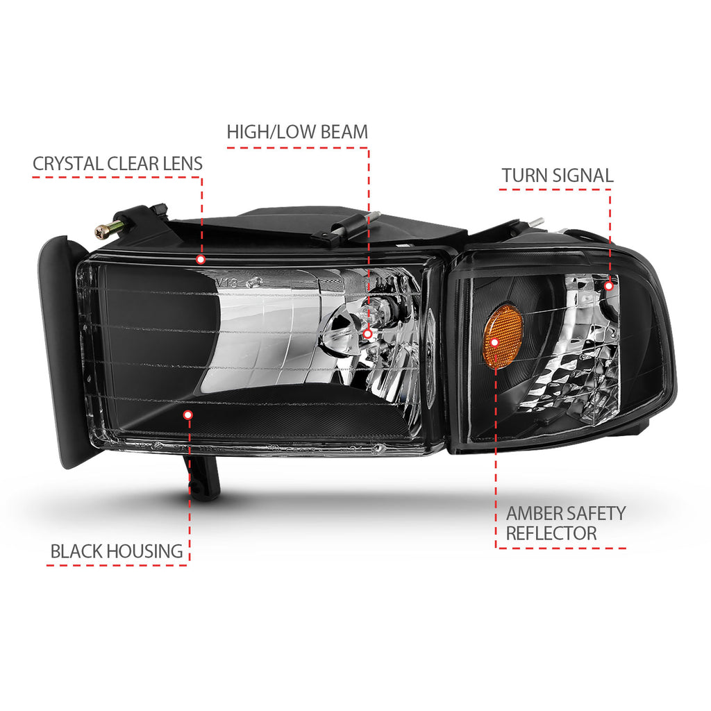 Crystal Headlight Set by ANZO USA