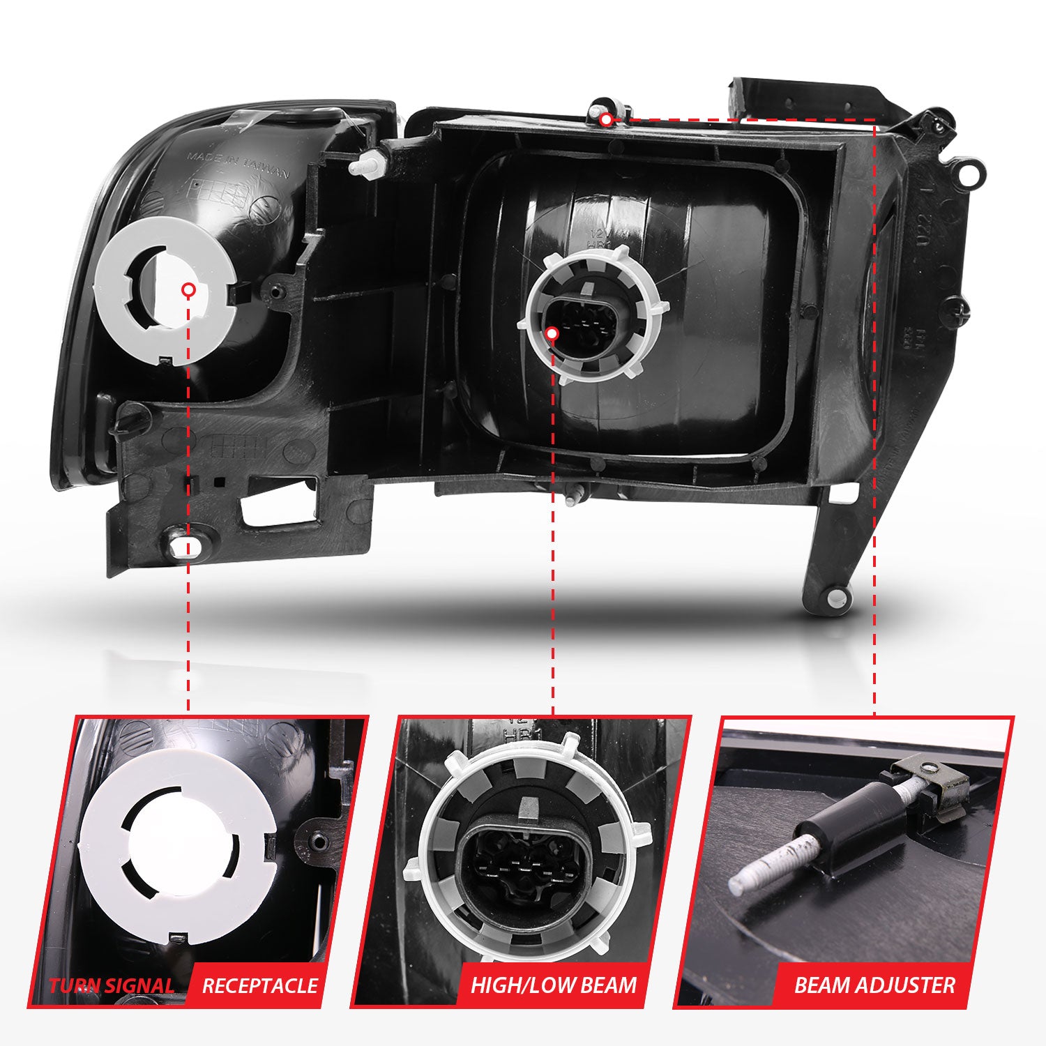 Crystal Headlight Set by ANZO USA