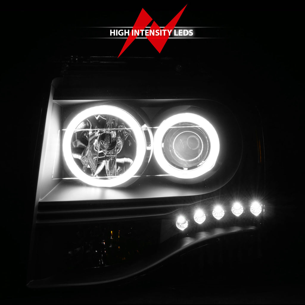 Projector Headlight Set w/Halo by ANZO USA