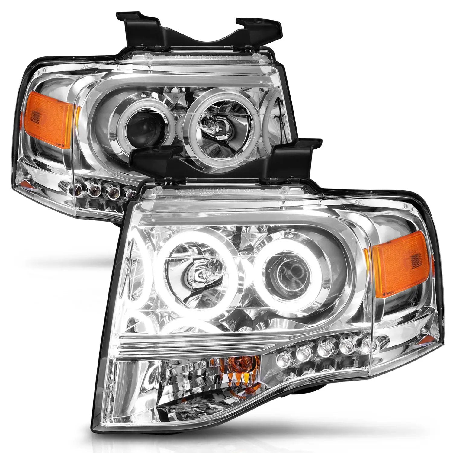 Projector Headlight Set w/Halo by ANZO USA