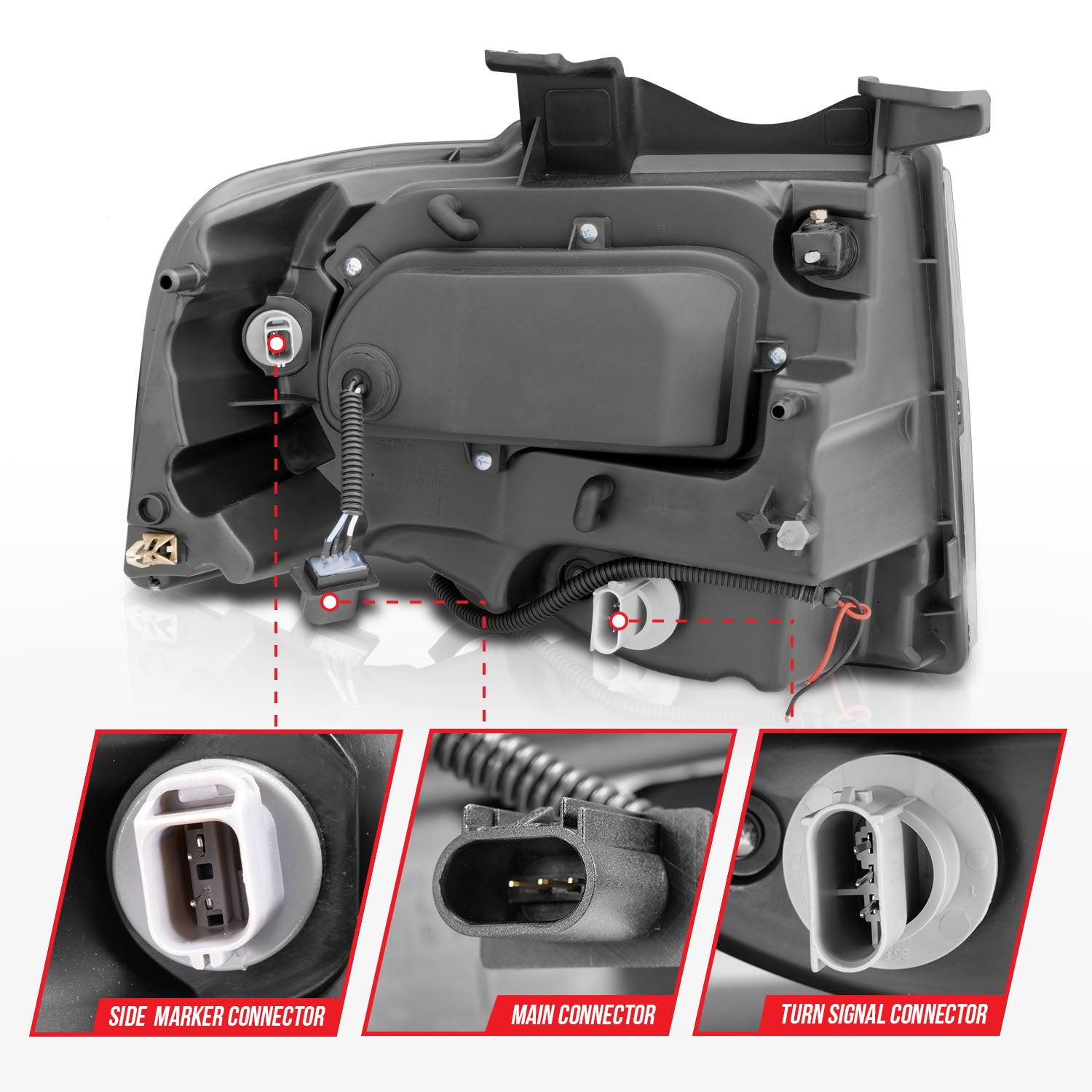 Projector Headlight Set w/Halo by ANZO USA
