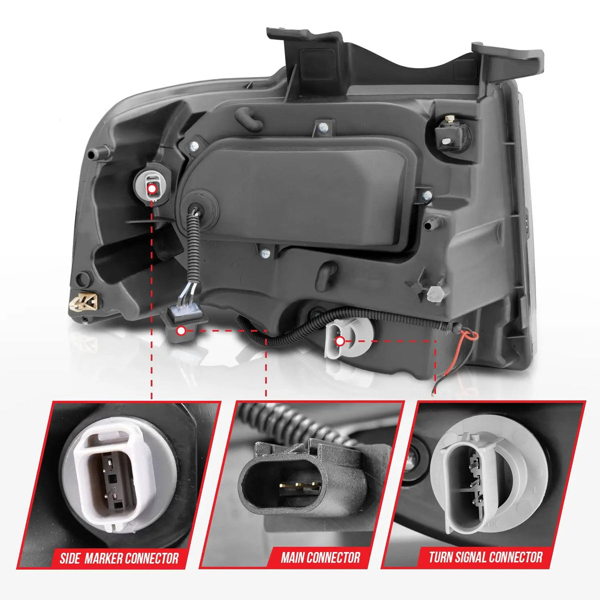 Projector Headlight Set w/Halo by ANZO USA