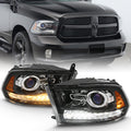 PROJECTOR PLANK STYLE SWITCHBACK H.L HALO BLACK AMBER (OE STYLE) by ANZO USA