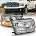 LED Projector Plank Style Switchback H.L Halo Chrome Amber (OE Style) by ANZO USA