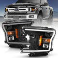 Projector Plank Style Headlight Black Amber (Without Switchback) by ANZO USA