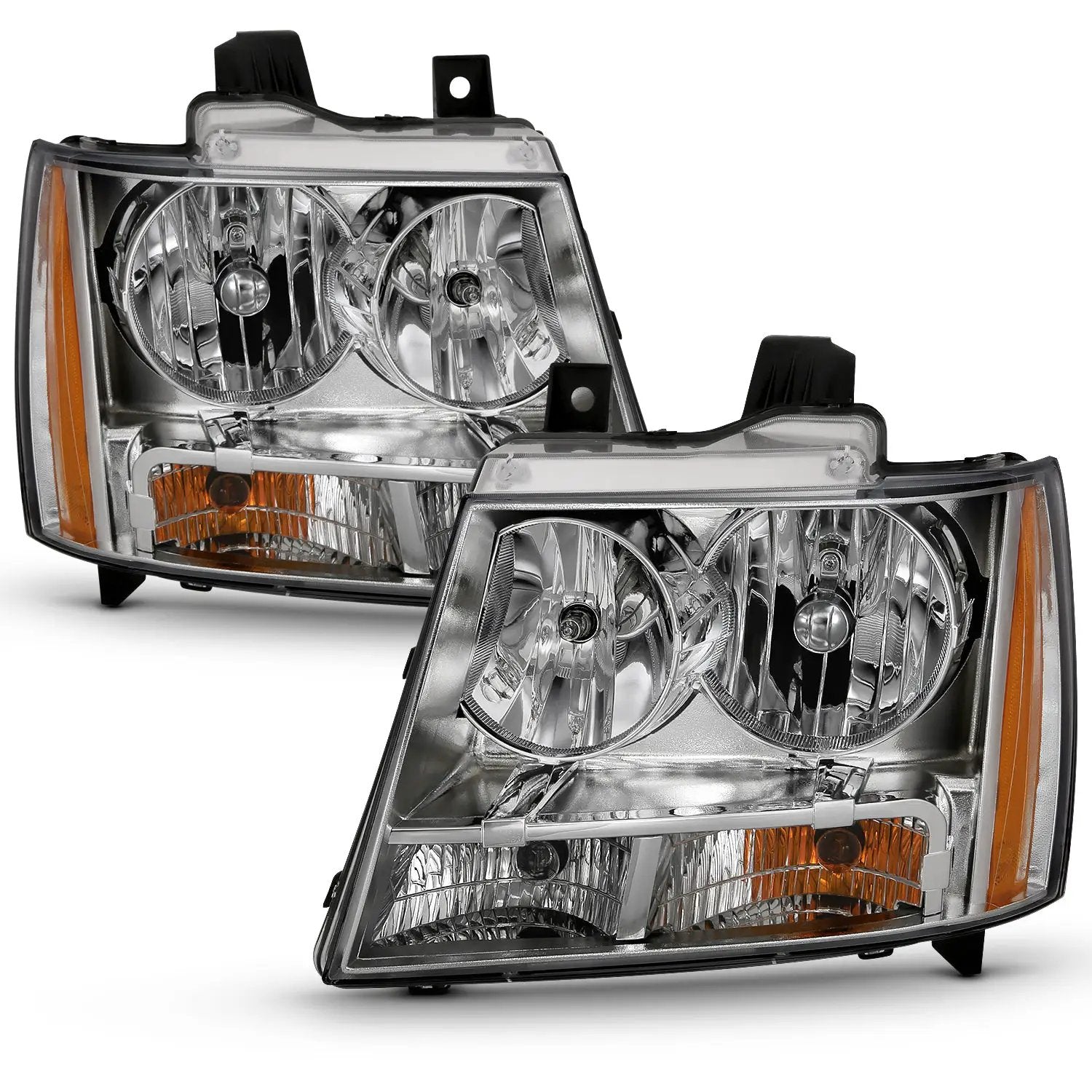 Crystal Headlight Chrome Amber (OE) by ANZO USA