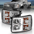 Projector Headlights PROJECTOR PLANK STYLE CHROME AMBER Pair by ANZO USA