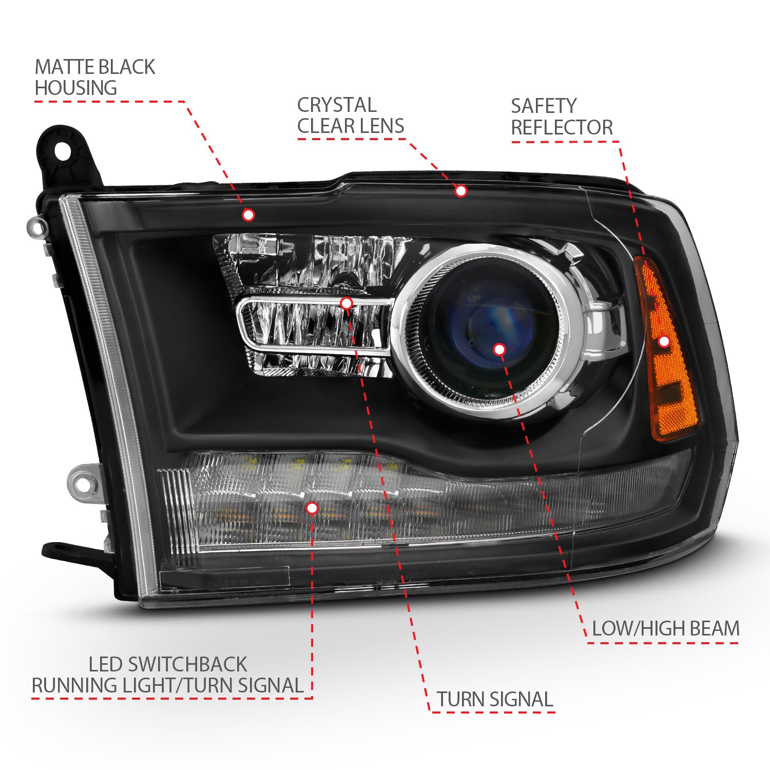 Projector Headlight by ANZO USA
