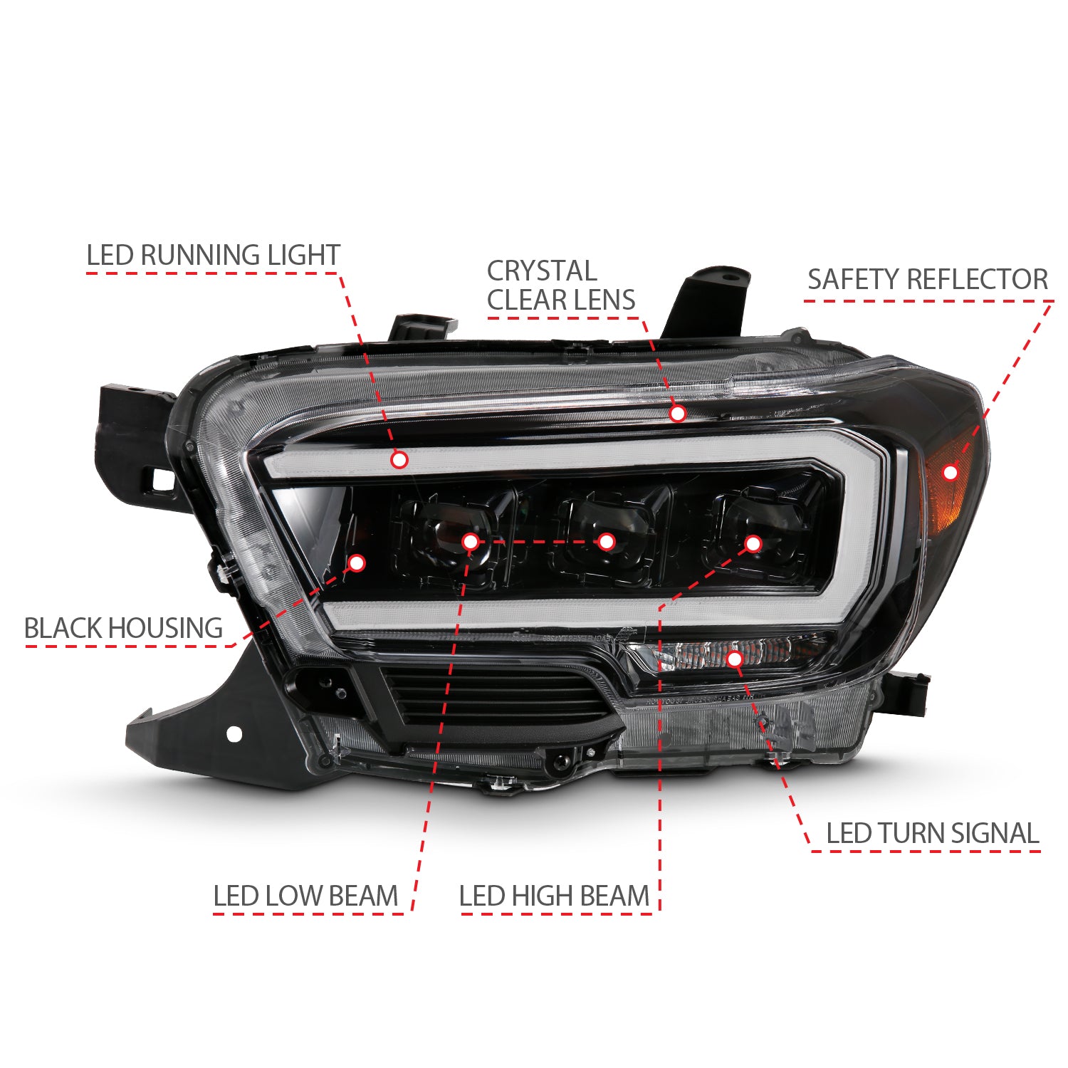 LED Projector Headlight by ANZO USA