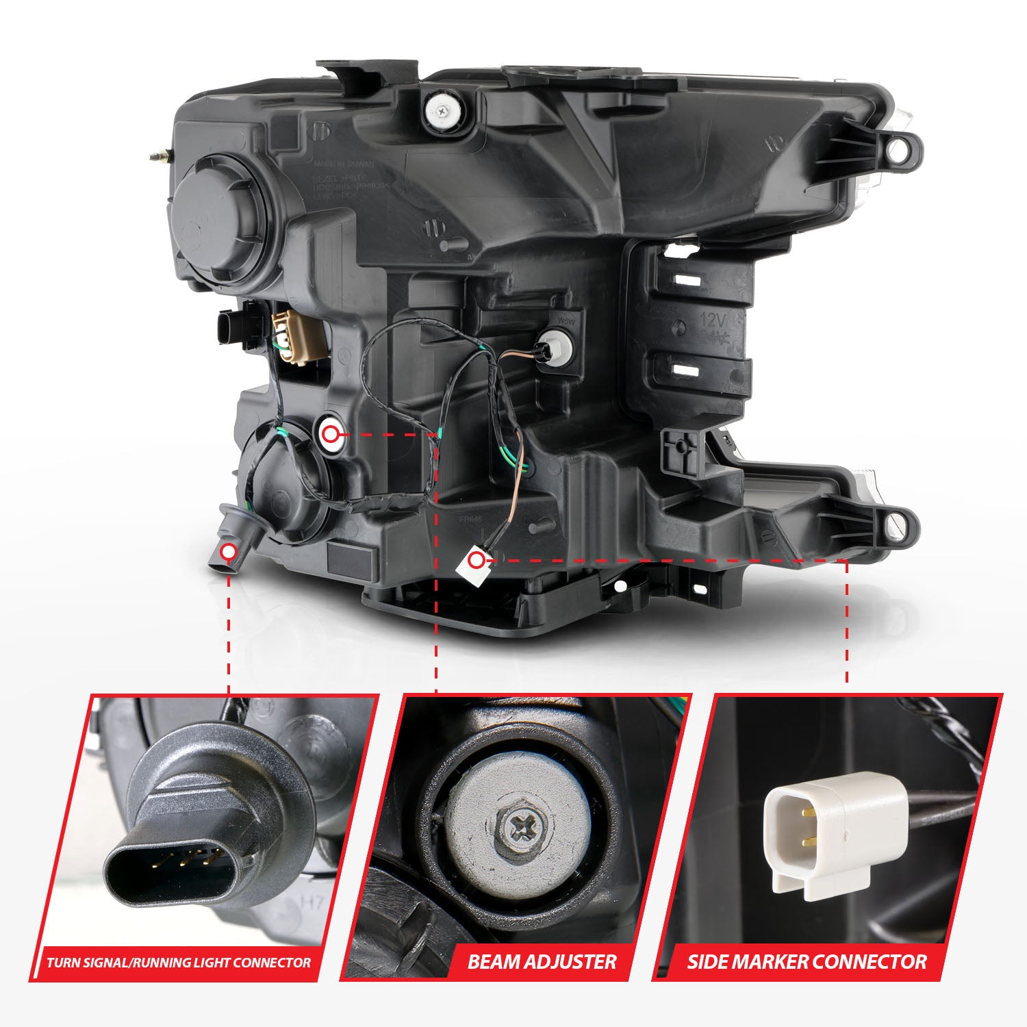 LED Projector Headlight by ANZO USA