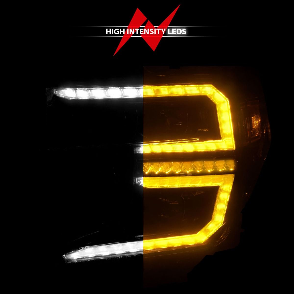 Black Housing Full LED Trio Projector Switchback Bar w/DRL & Initiation Feature by ANZO USA