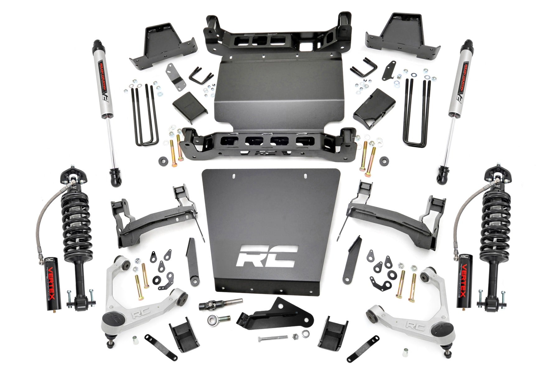 7 Inch Stamped Steel LCA Lift Kit | Forged UCA | Bracket | Vertex/V2 Shks | Chevy/GMC 1500 (16-18) by Rough Country