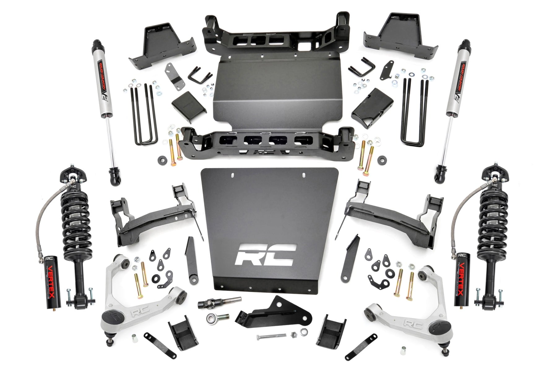 7 Inch Stamped Steel LCA Lift Kit | Forged UCA | Bracket | Vertex/V2 Shks | Chevy/GMC 1500 (16-18) by Rough Country