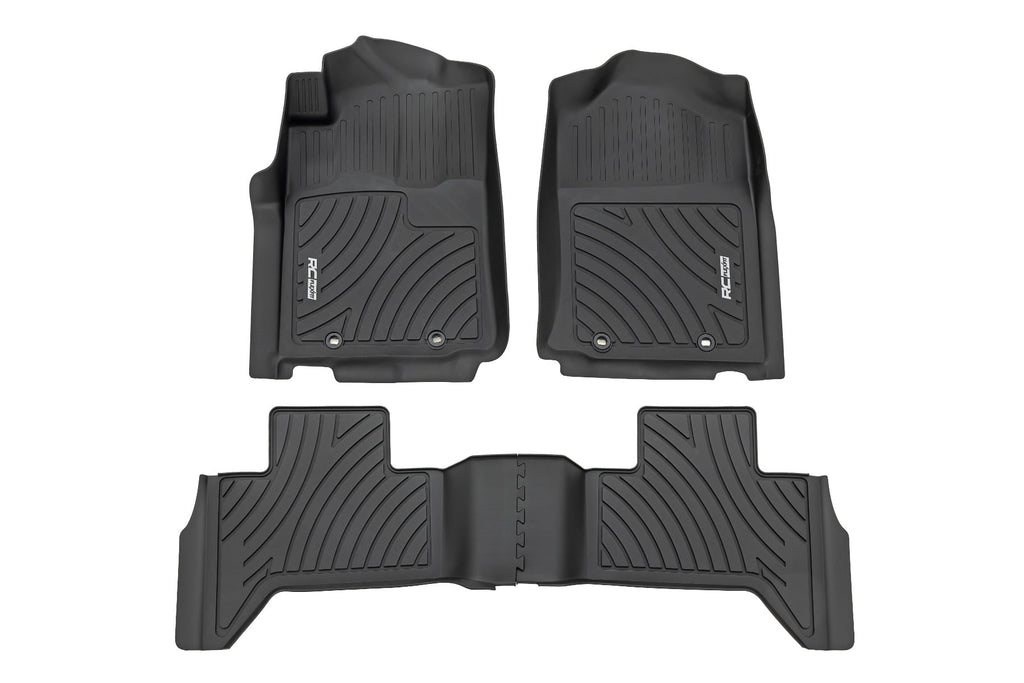 Flex-Fit Floor Mats | Front and Rear | Toyota Tacoma 2WD/4WD (2012-2015) by Rough Country