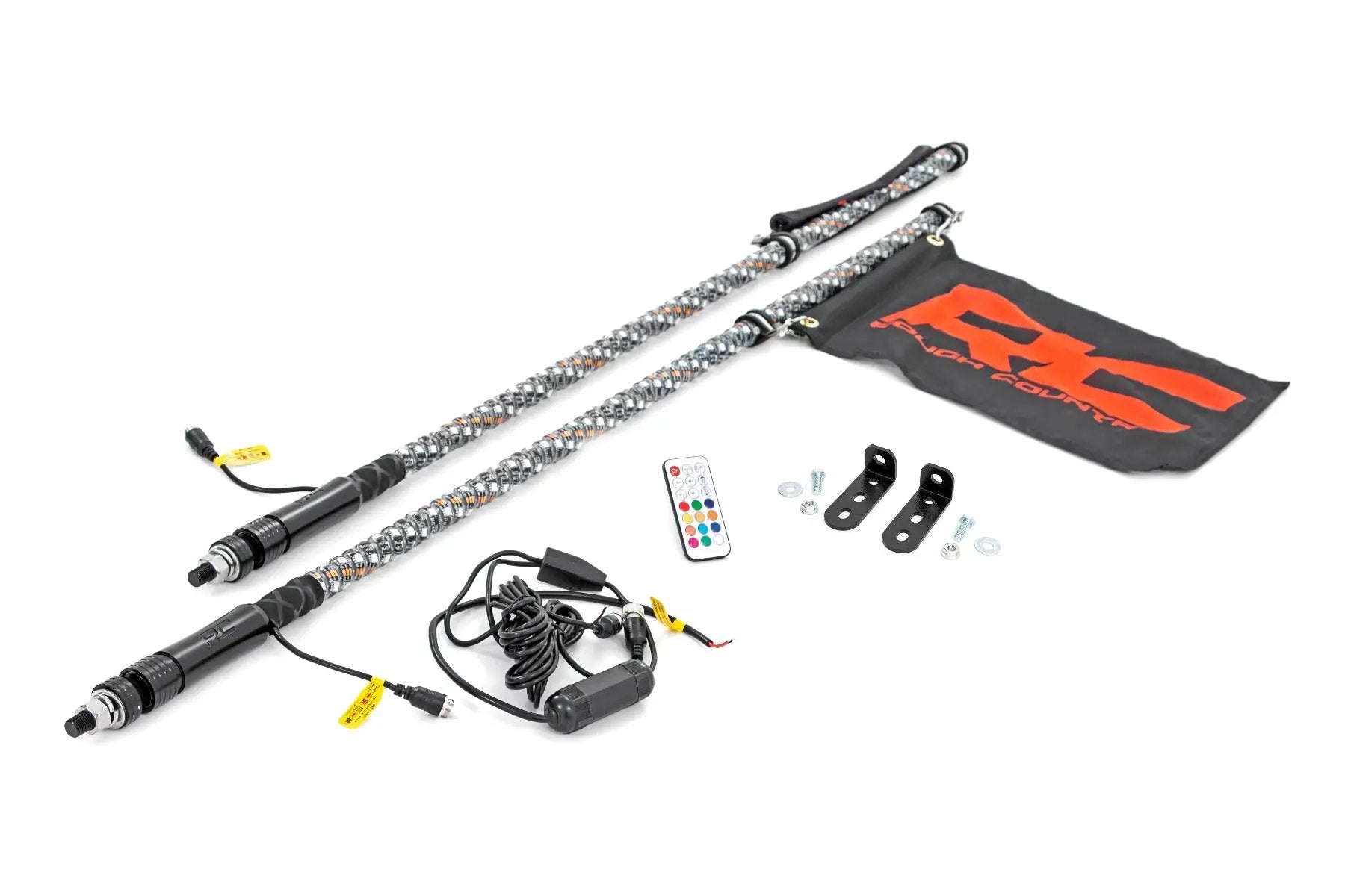LED Whip Light Kit | Bed Mount | Polaris Ranger RZR 170/RZR 170 by Rough Country
